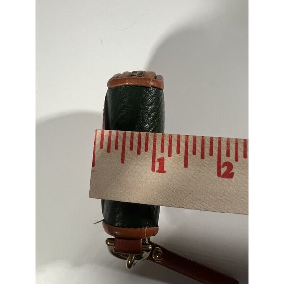 Vintage 90s Dooney & Bourke Big Duck Leather forest green coin purse preppy - Picture 12 of 14